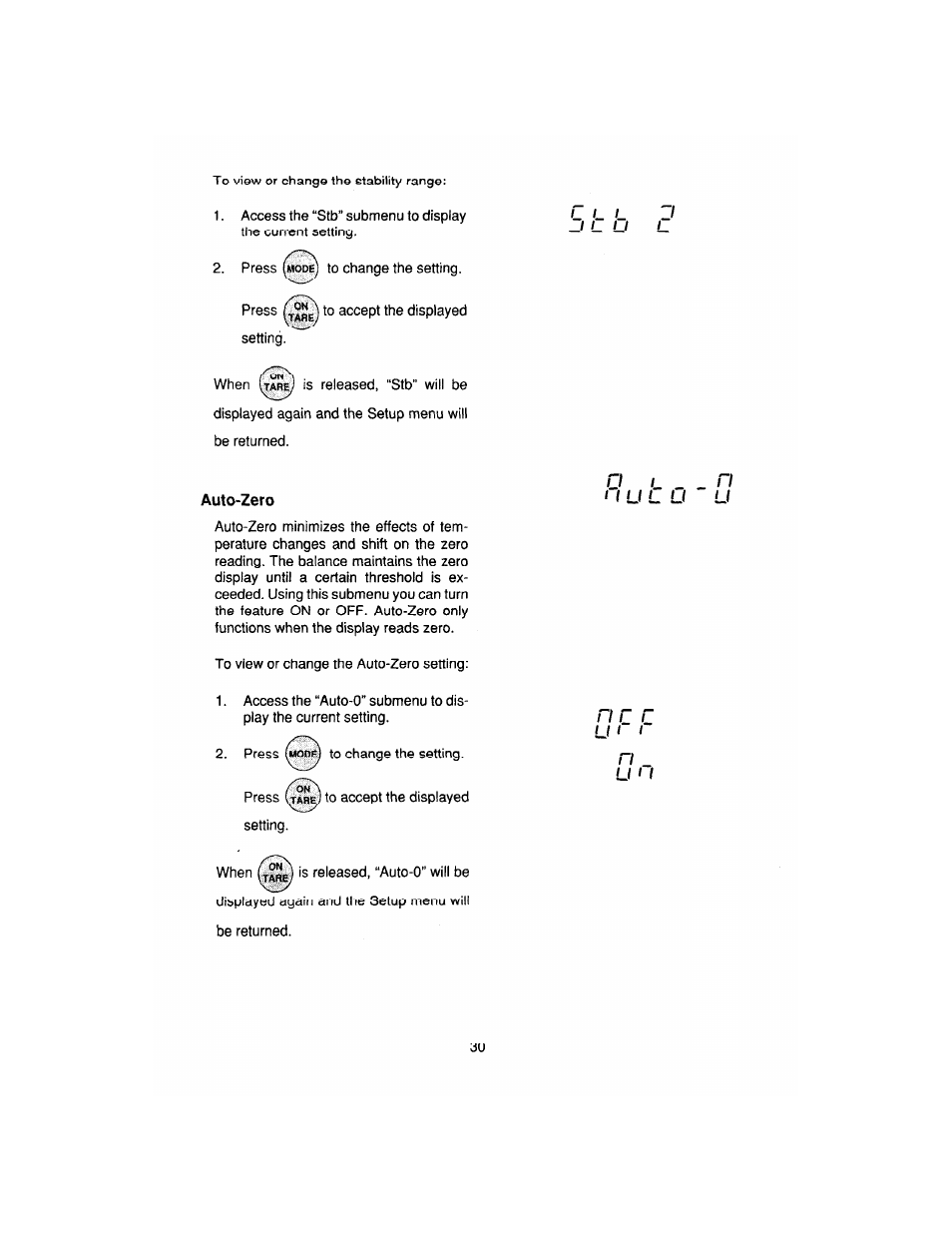 Auto-zero | Ohaus AP250E ANALYTICAL Plus Electronic Balances User Manual | Page 102 / 128