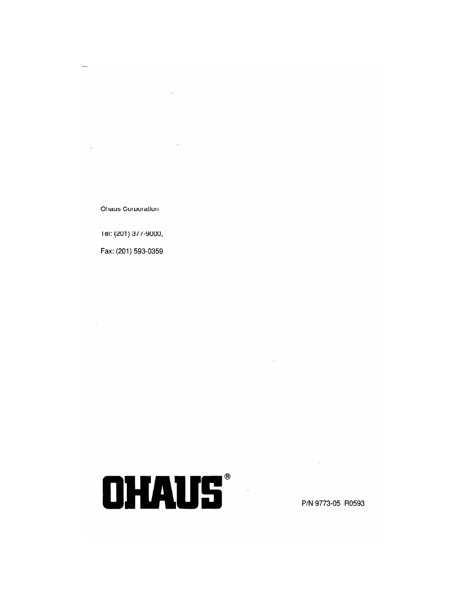 Ohaus AP250E ANALYTICAL Plus Electronic Balances User Manual | Page 128 / 128