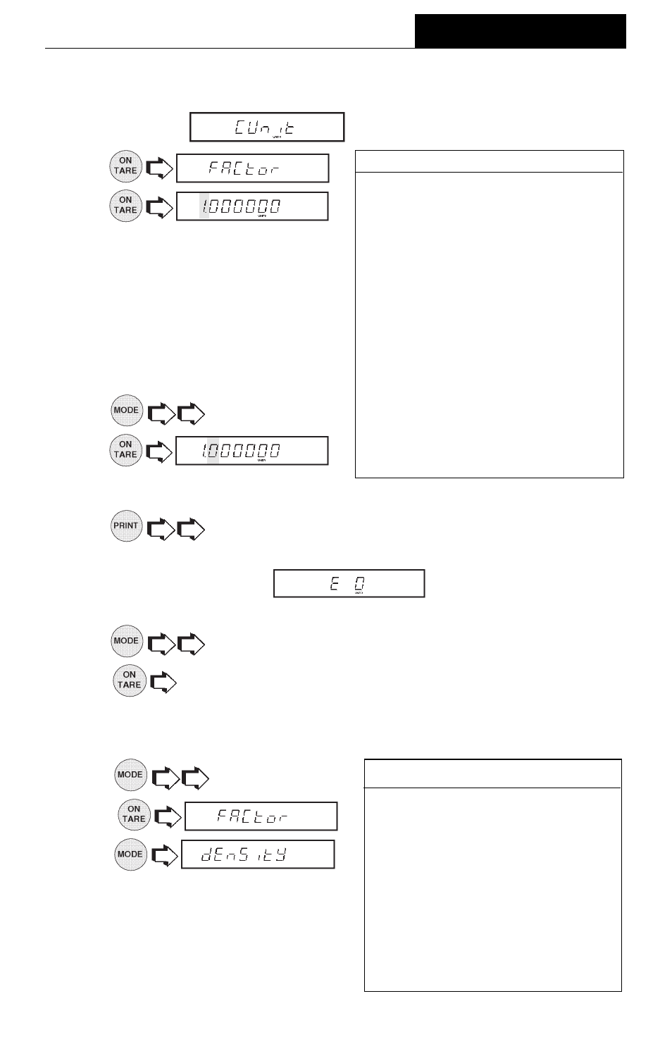 Menus, Custom unit or volume selection (cont.) | Ohaus AP250E ANALYTICAL Plus Electronic Balances User Manual | Page 47 / 128