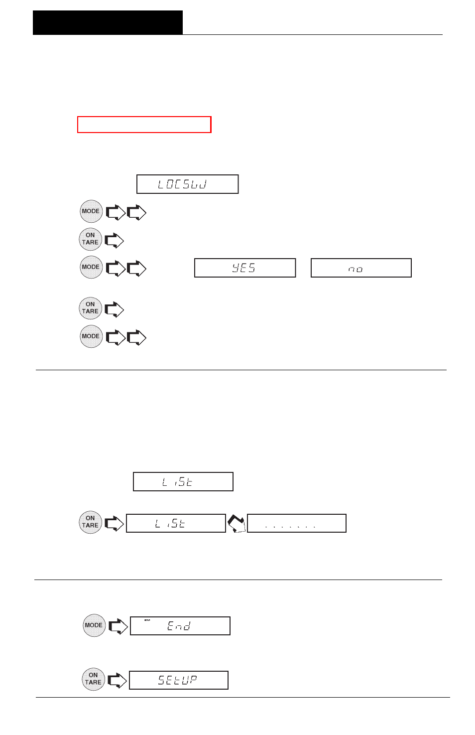 Lockswitch, List, Exit setup menu | Menus | Ohaus AP250E ANALYTICAL Plus Electronic Balances User Manual | Page 56 / 128