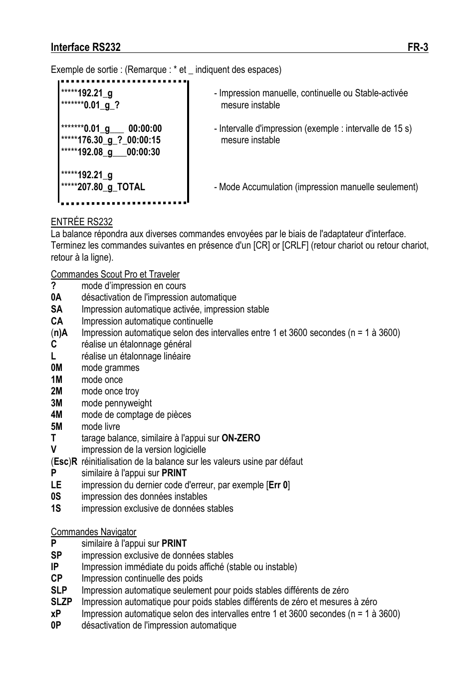 Ohaus RS232 Interface Manual ru User Manual | Page 13 / 38