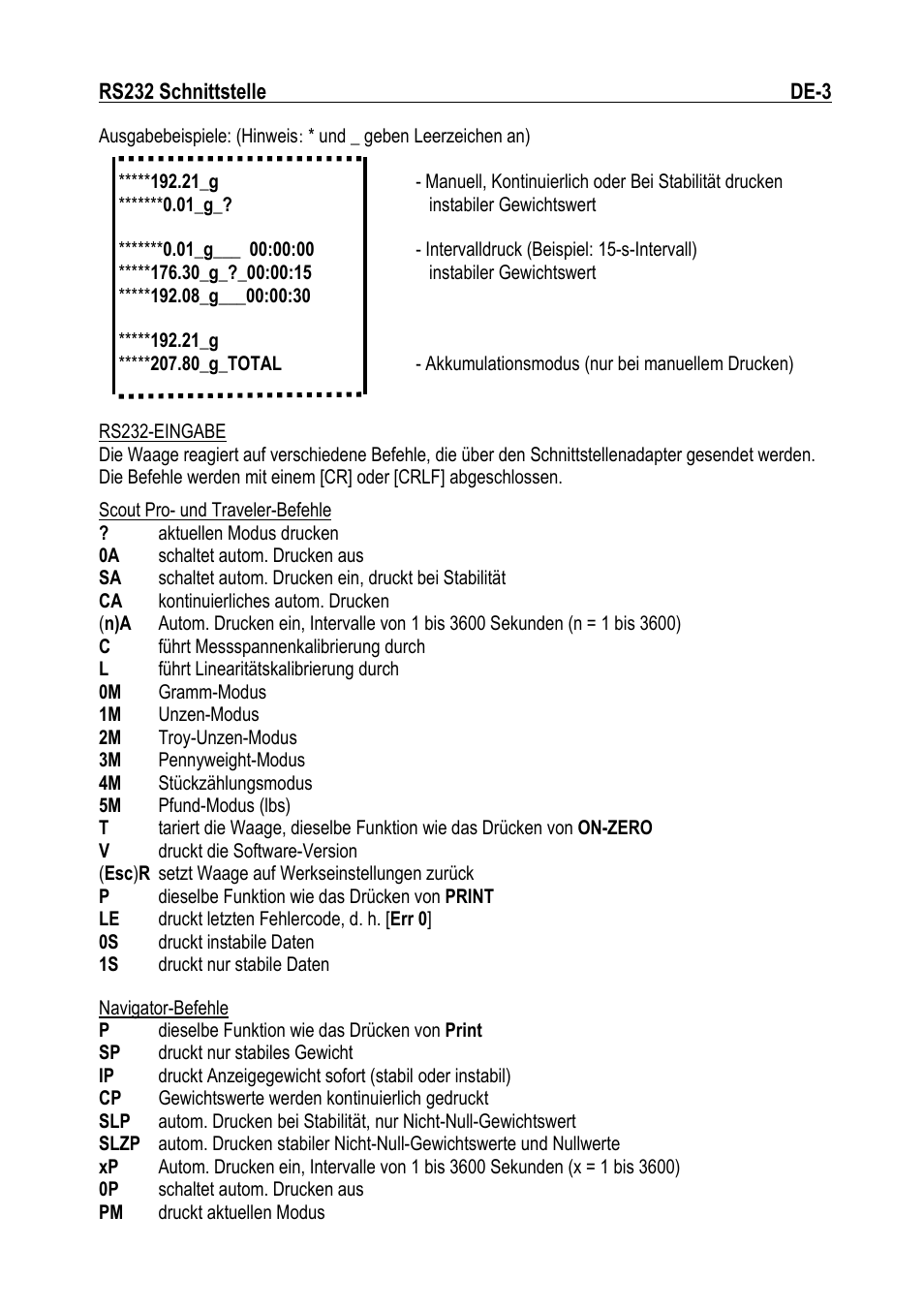 Ohaus RS232 Interface Manual ru User Manual | Page 17 / 38