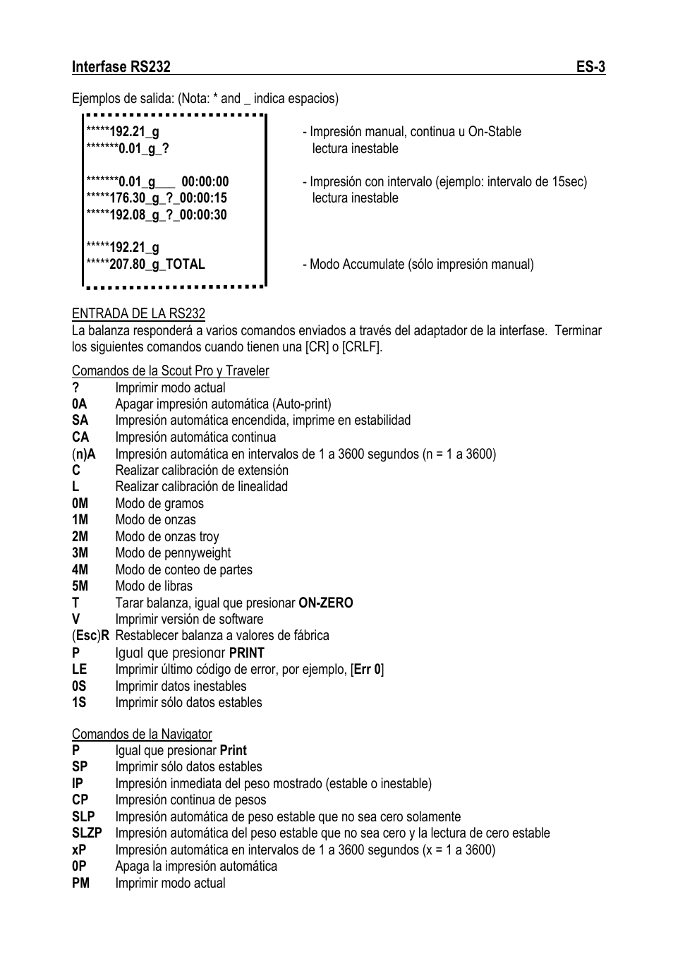 Ohaus RS232 Interface Manual ru User Manual | Page 9 / 38