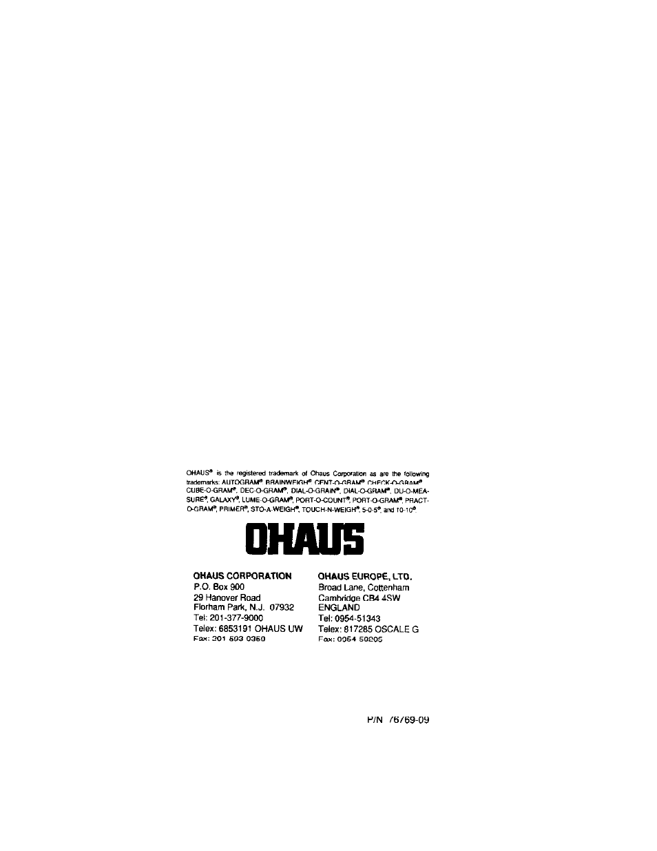 Ohaus GT Series Electronic Balance User Manual | Page 39 / 121