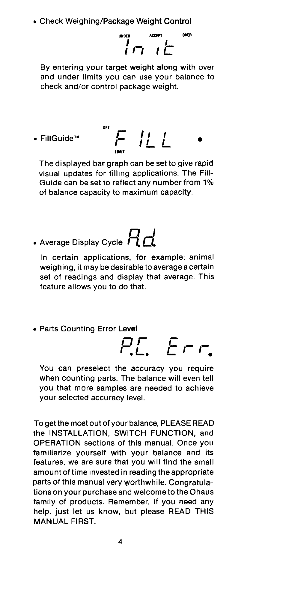 Ohaus GT Series Electronic Balance User Manual | Page 5 / 121