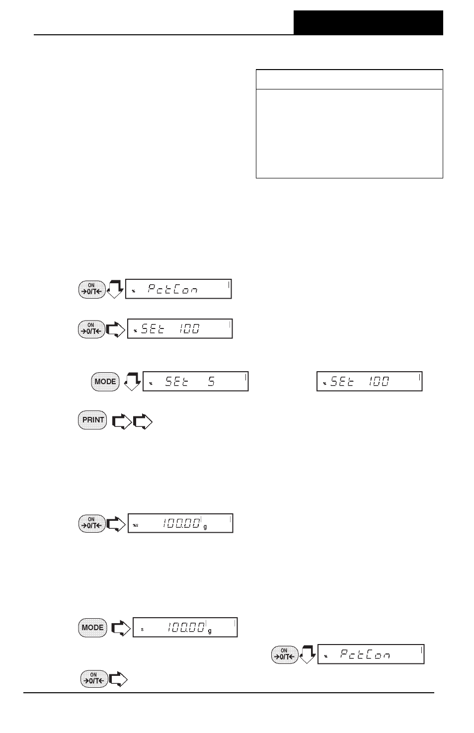 Percent weighing, Operation | Ohaus GT Series Electronic Balance User Manual | Page 60 / 121