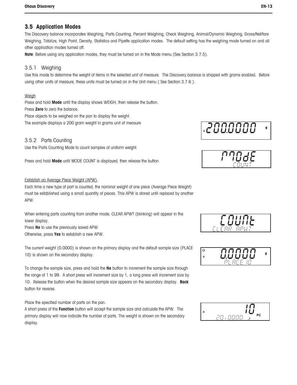 Ohaus DISCOVERY SEMI-MICRO AND ANALYTICAL BALANCES Manual User Manual | Page 17 / 52