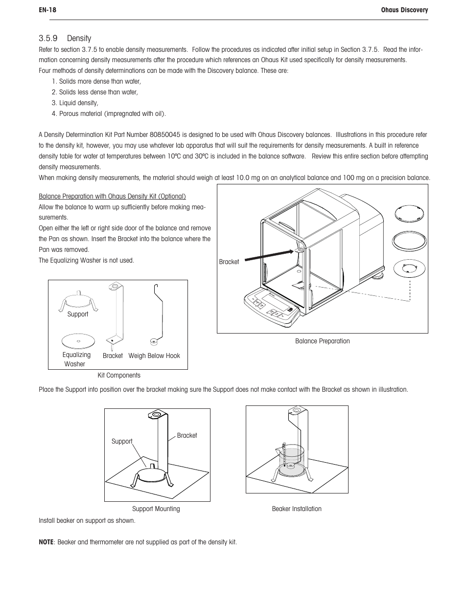 Ohaus DISCOVERY SEMI-MICRO AND ANALYTICAL BALANCES Manual User Manual | Page 22 / 52