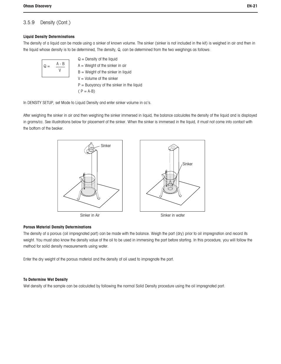 Ohaus DISCOVERY SEMI-MICRO AND ANALYTICAL BALANCES Manual User Manual | Page 25 / 52