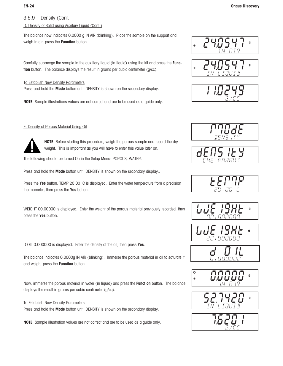 Ohaus DISCOVERY SEMI-MICRO AND ANALYTICAL BALANCES Manual User Manual | Page 28 / 52