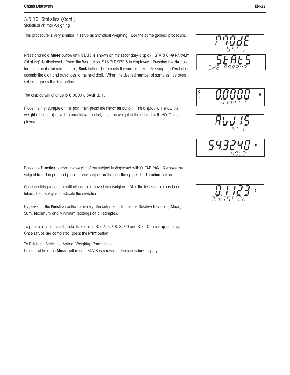 Ohaus DISCOVERY SEMI-MICRO AND ANALYTICAL BALANCES Manual User Manual | Page 31 / 52