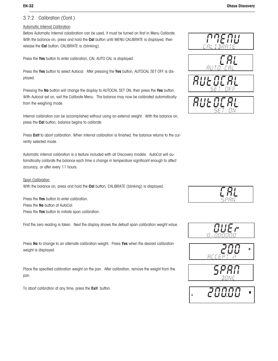 Ohaus DISCOVERY SEMI-MICRO AND ANALYTICAL BALANCES Manual User Manual | Page 36 / 52