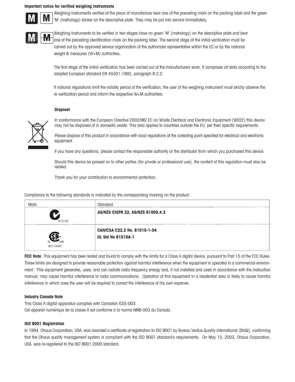 Ohaus DISCOVERY SEMI-MICRO AND ANALYTICAL BALANCES Manual User Manual | Page 4 / 52