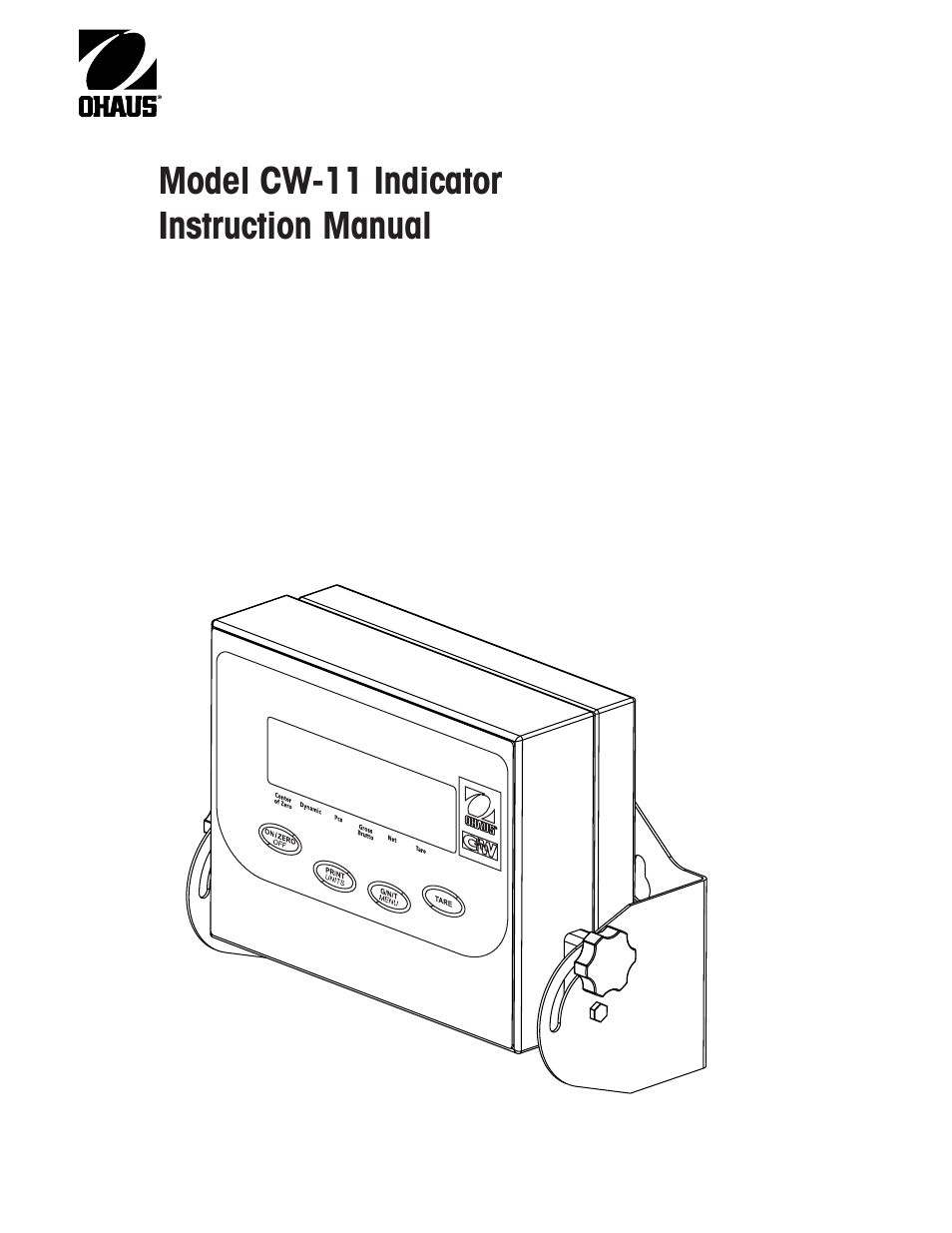 Ohaus CW-11 Indicator User Manual | 37 pages