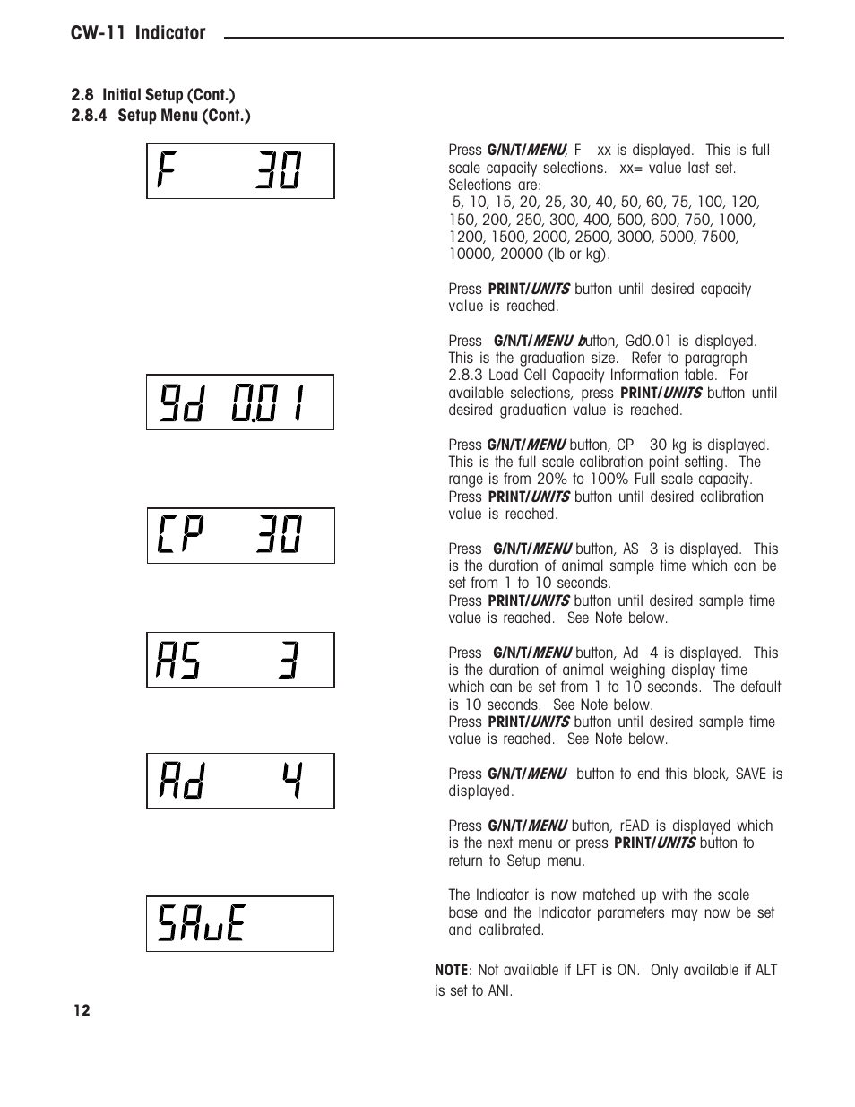 Cw-11 indicator | Ohaus CW-11 Indicator User Manual | Page 15 / 37