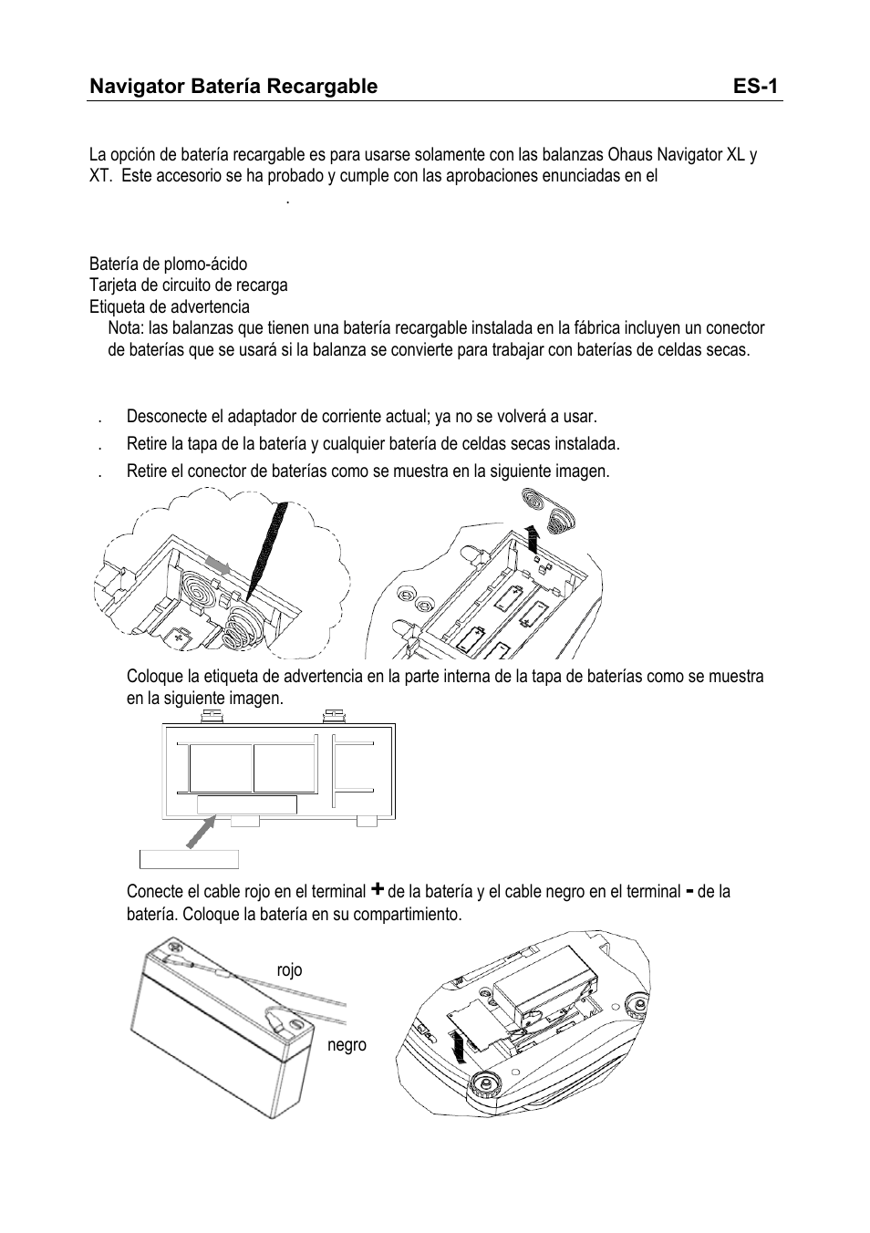 Ohaus NAVIGATOR NVT Rechargeable Battery Manual multi User Manual | Page 6 / 28