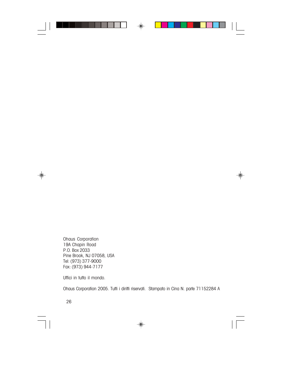 Garanzia limitata | Ohaus JE HAND HELD JEWELRY SCALES Manual User Manual | Page 26 / 40