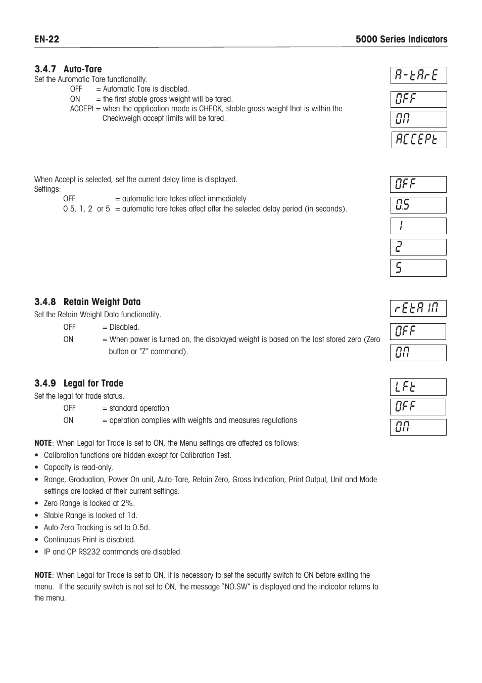 Ohaus DEFENDER 5000 BENCH SCALES Manual en User Manual | Page 24 / 64