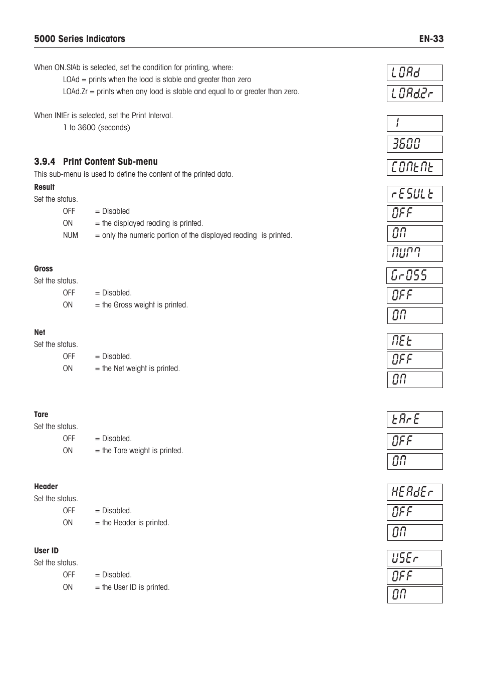 Ohaus DEFENDER 5000 BENCH SCALES Manual en User Manual | Page 35 / 64