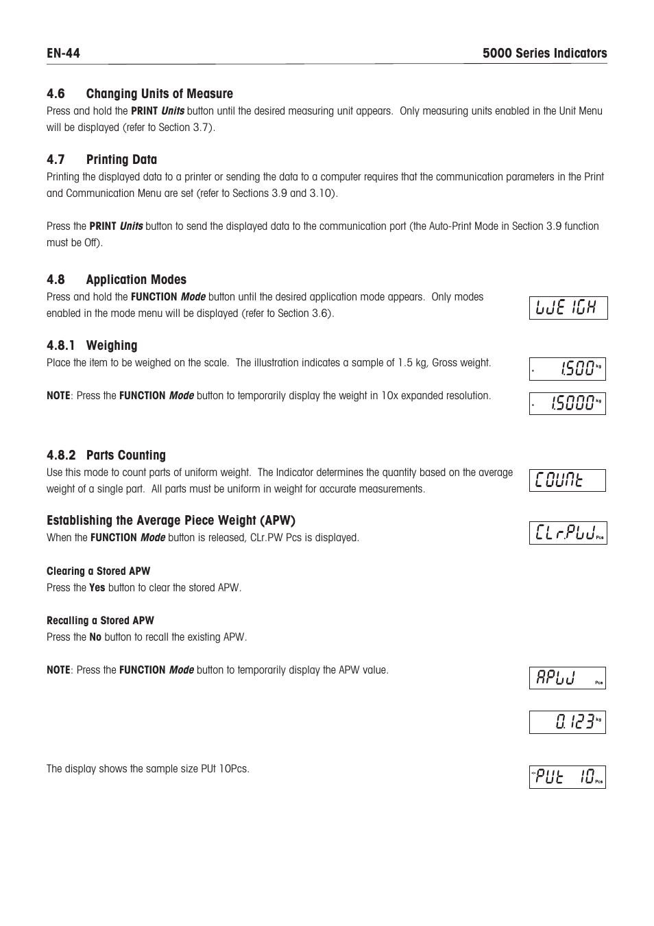 Ohaus DEFENDER 5000 BENCH SCALES Manual en User Manual | Page 46 / 64