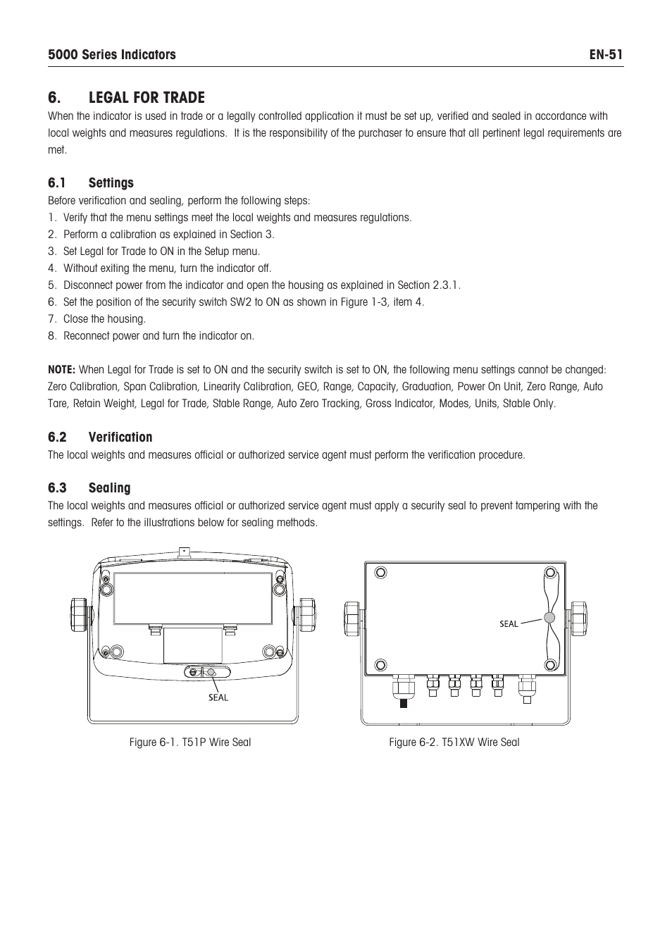 Legal for trade | Ohaus DEFENDER 5000 BENCH SCALES Manual en User Manual | Page 53 / 64