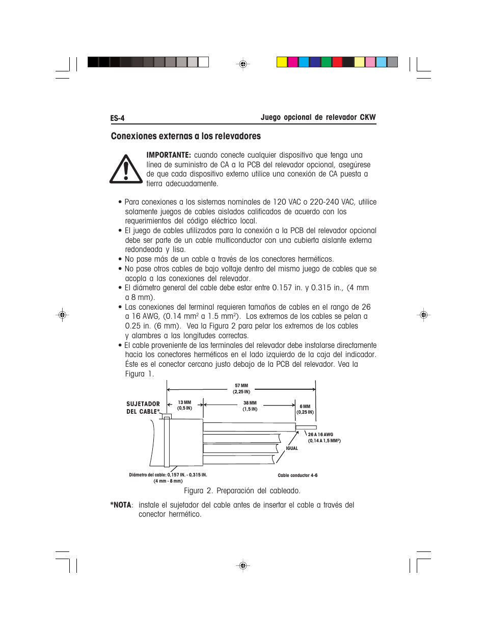 Conexiones externas a los relevadores | Ohaus CKW WASHDOWN CHECKWEIGHING SCALES_INDICATOR Relay Option Kit Manual multi User Manual | Page 15 / 52