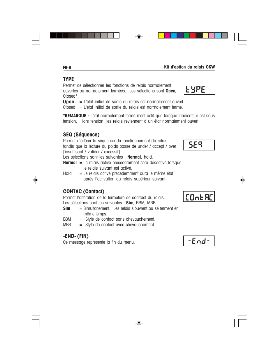Ohaus CKW WASHDOWN CHECKWEIGHING SCALES_INDICATOR Relay Option Kit Manual multi User Manual | Page 29 / 52