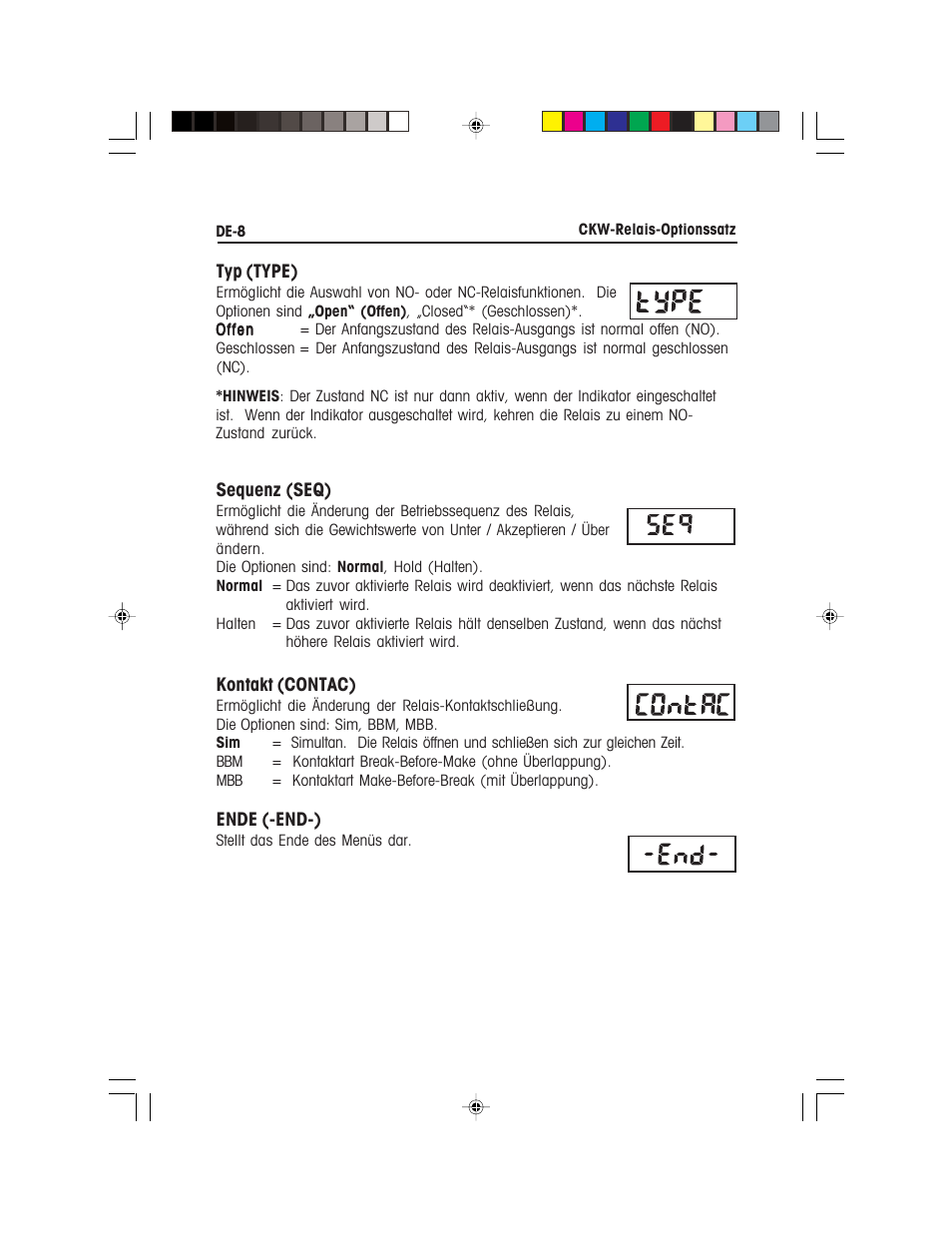 Ohaus CKW WASHDOWN CHECKWEIGHING SCALES_INDICATOR Relay Option Kit Manual multi User Manual | Page 39 / 52