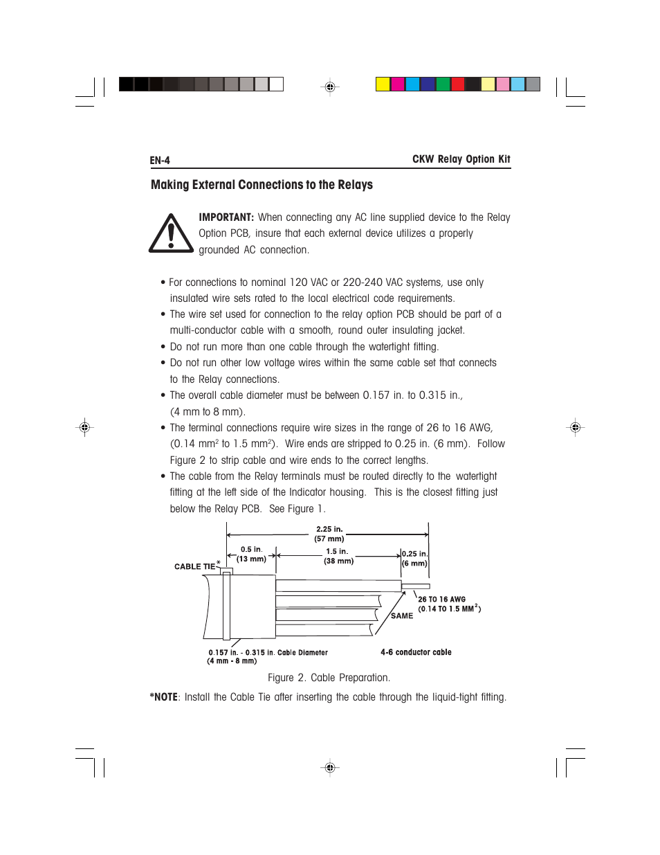 Making external connections to the relays | Ohaus CKW WASHDOWN CHECKWEIGHING SCALES_INDICATOR Relay Option Kit Manual multi User Manual | Page 5 / 52