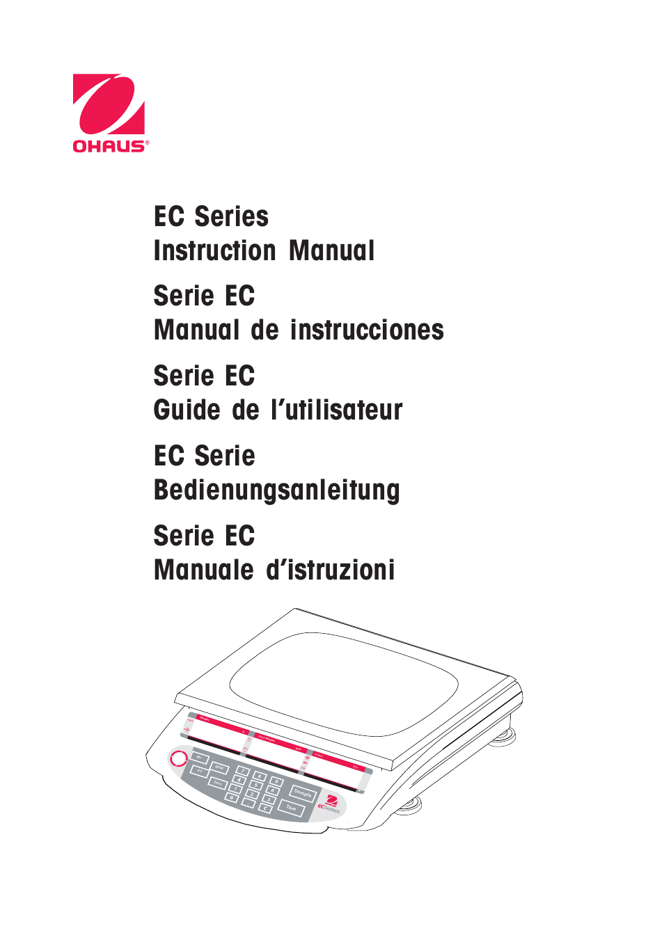 Ohaus EC COMPACT COUNTING SCALES Manual multi User Manual | 84 pages