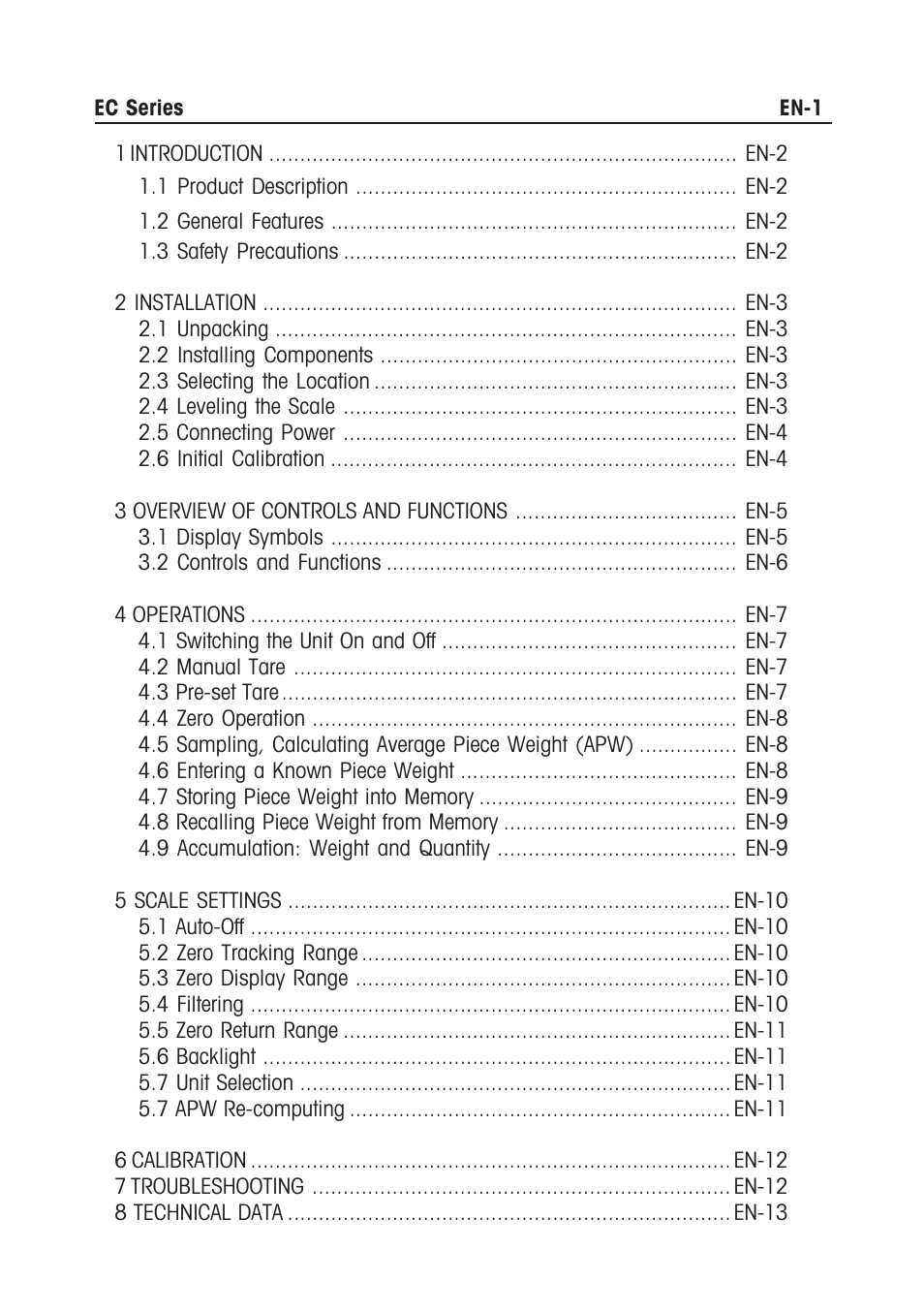 2 ec-texten.pdf | Ohaus EC COMPACT COUNTING SCALES Manual multi User Manual | Page 3 / 84