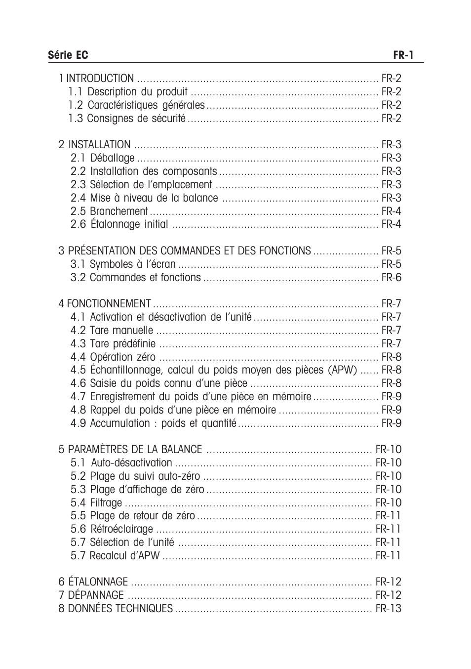 4 ec-textfr.pdf | Ohaus EC COMPACT COUNTING SCALES Manual multi User Manual | Page 35 / 84