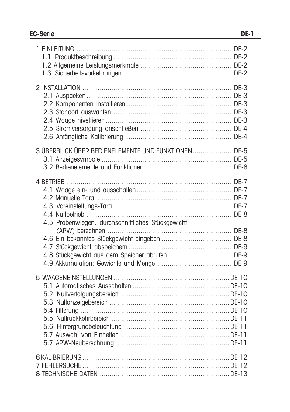 5 ec-textde.pdf | Ohaus EC COMPACT COUNTING SCALES Manual multi User Manual | Page 51 / 84