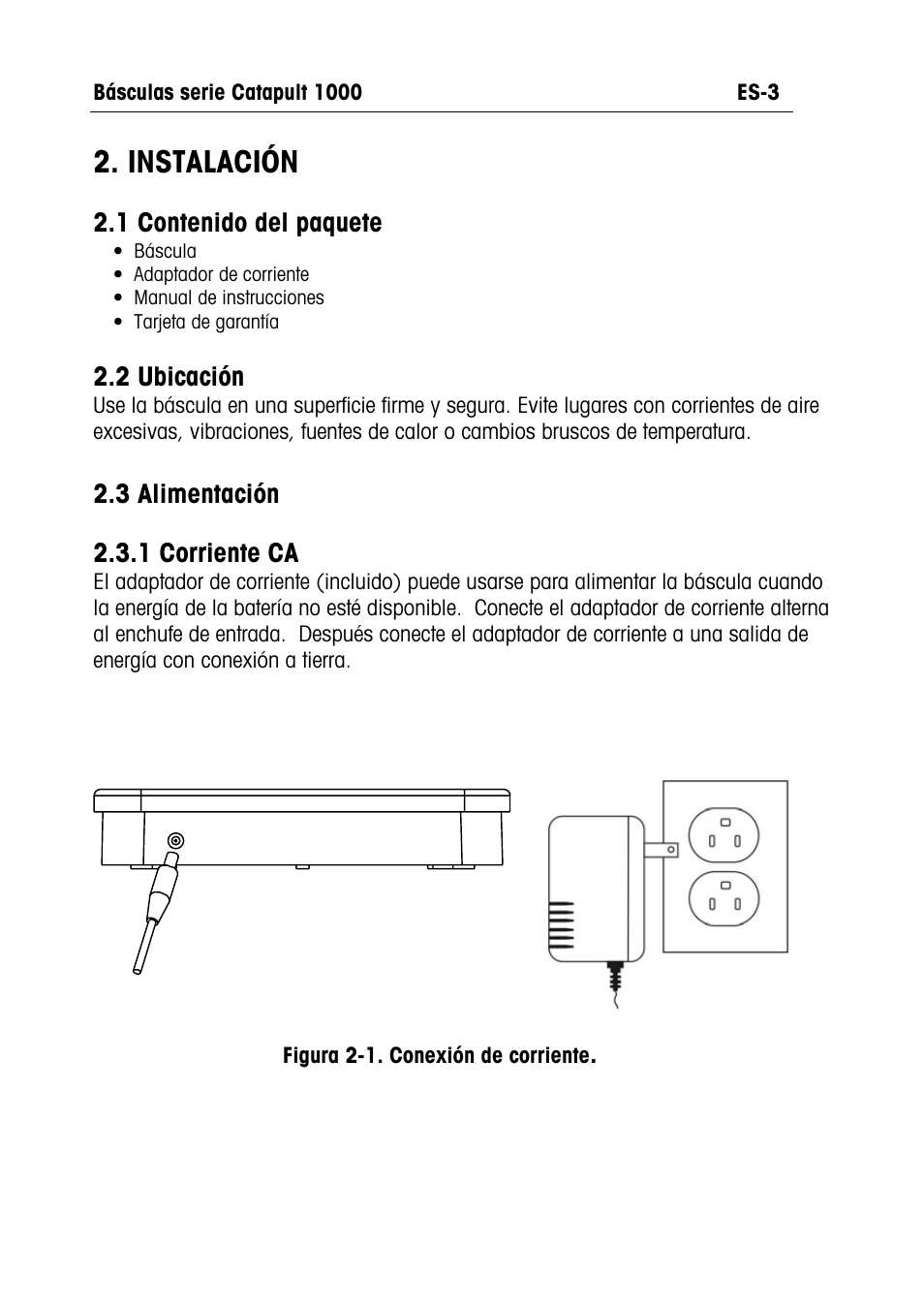 Instalación | Ohaus CATAPULT 1000 SCALES Manual multi User Manual | Page 17 / 64