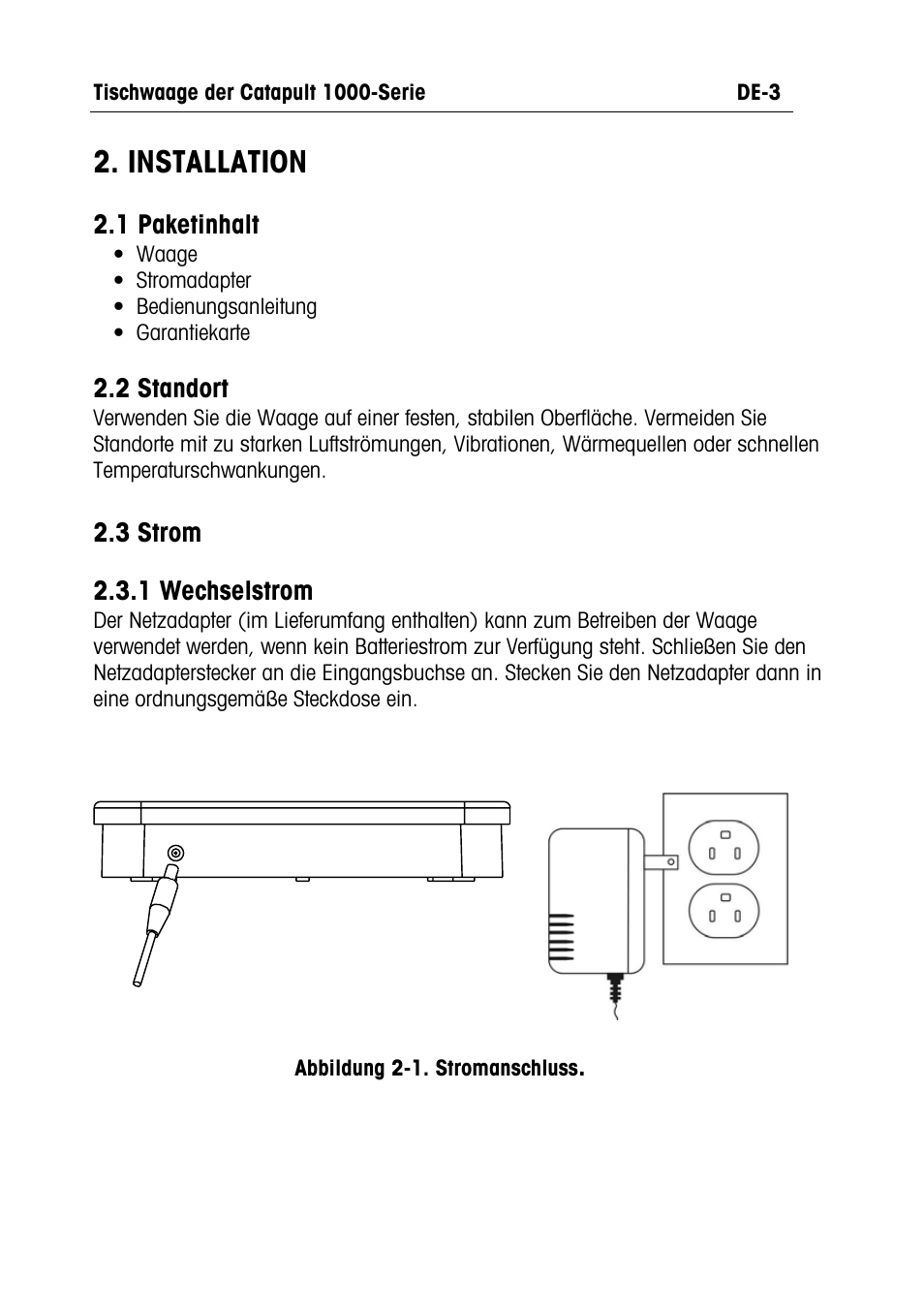 Installation | Ohaus CATAPULT 1000 SCALES Manual multi User Manual | Page 41 / 64