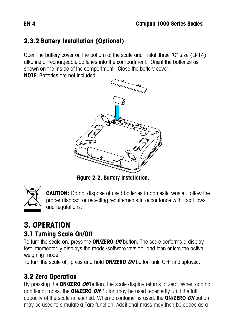 Operation | Ohaus CATAPULT 1000 SCALES Manual multi User Manual | Page 6 / 64
