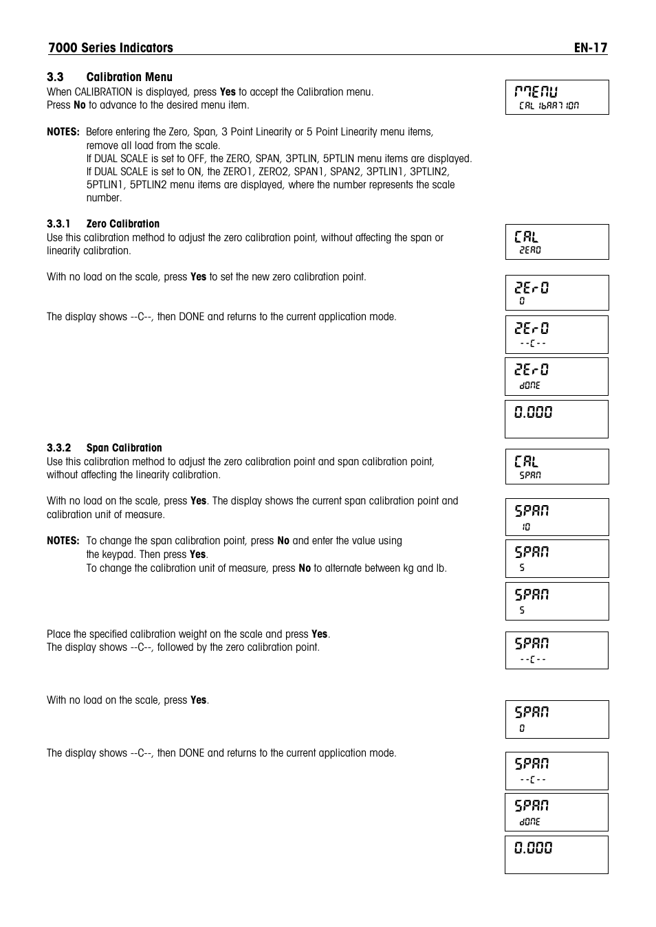 Mmenu, Zero, Span | Ohaus DEFENDER 7000 BENCH SCALES Manual en User Manual | Page 19 / 78