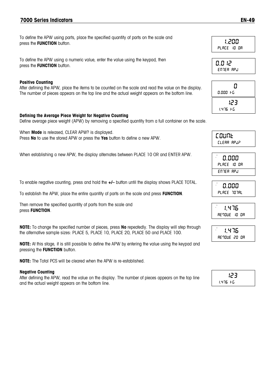 Count | Ohaus DEFENDER 7000 BENCH SCALES Manual en User Manual | Page 51 / 78
