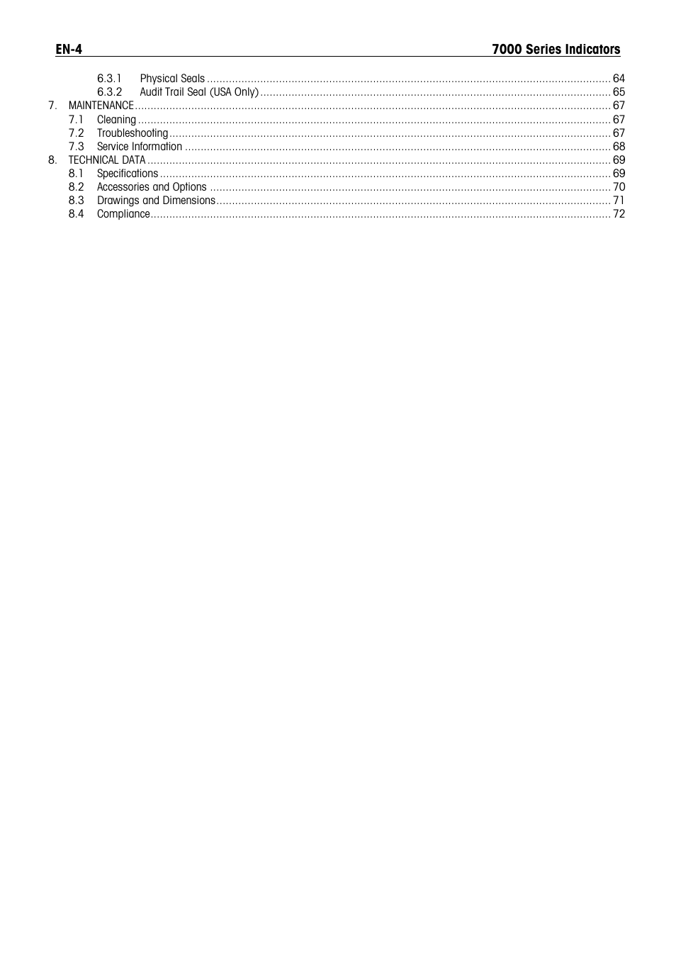 Ohaus DEFENDER 7000 BENCH SCALES Manual en User Manual | Page 6 / 78