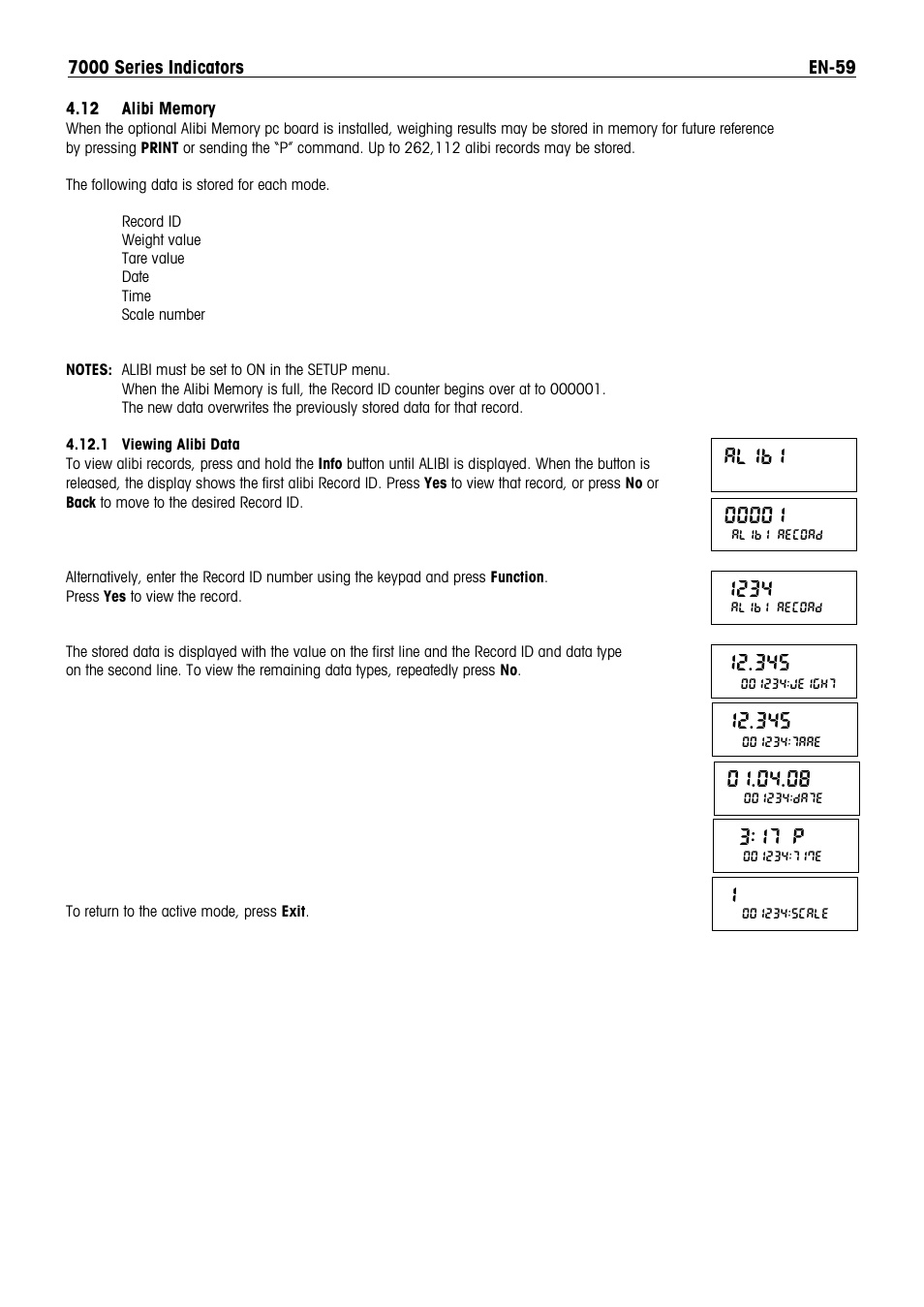 Alibi, 17 p | Ohaus DEFENDER 7000 BENCH SCALES Manual en User Manual | Page 61 / 78