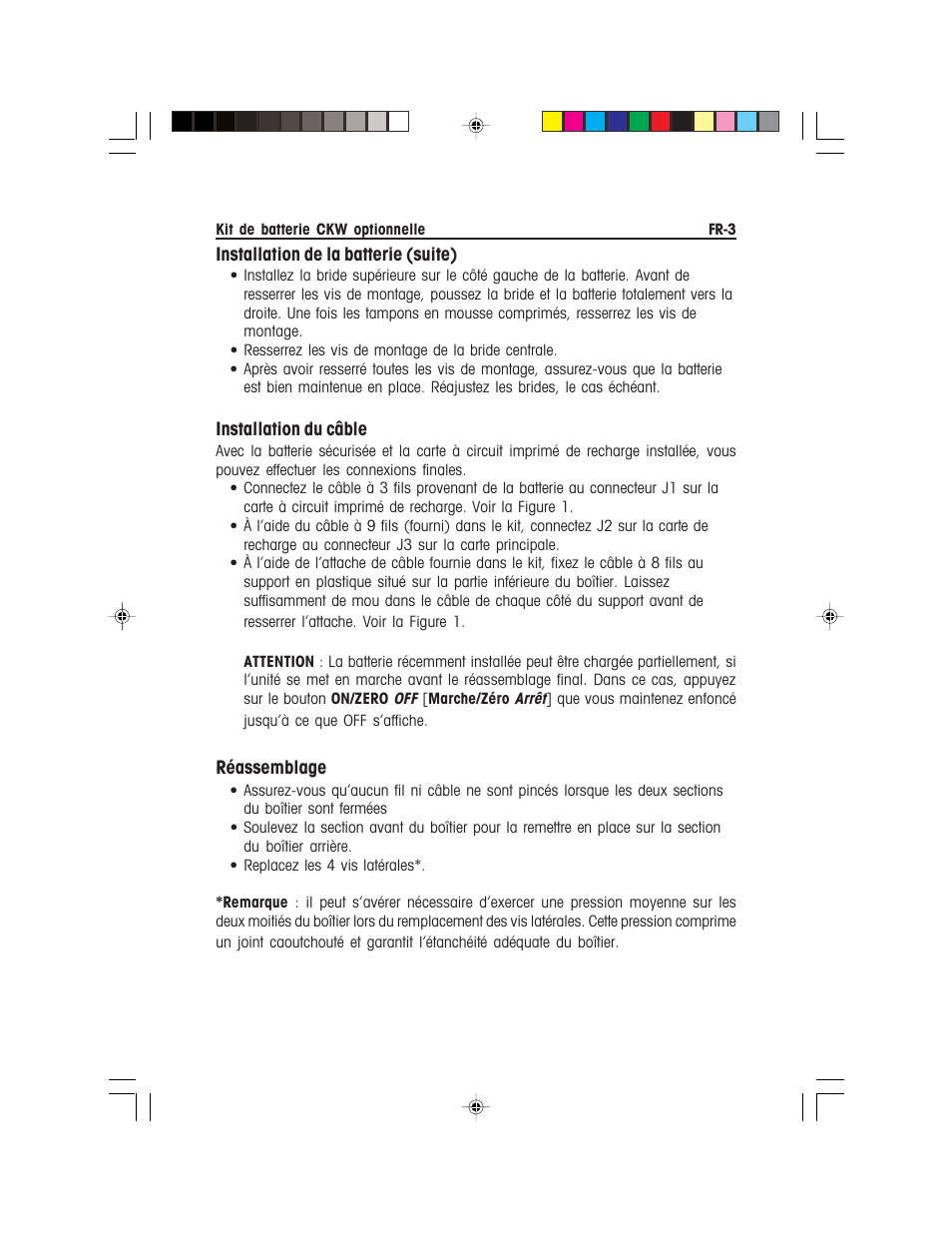 Ohaus CKW WASHDOWN CHECKWEIGHING SCALES_INDICATOR Battery Option Kit Manual multi User Manual | Page 23 / 48