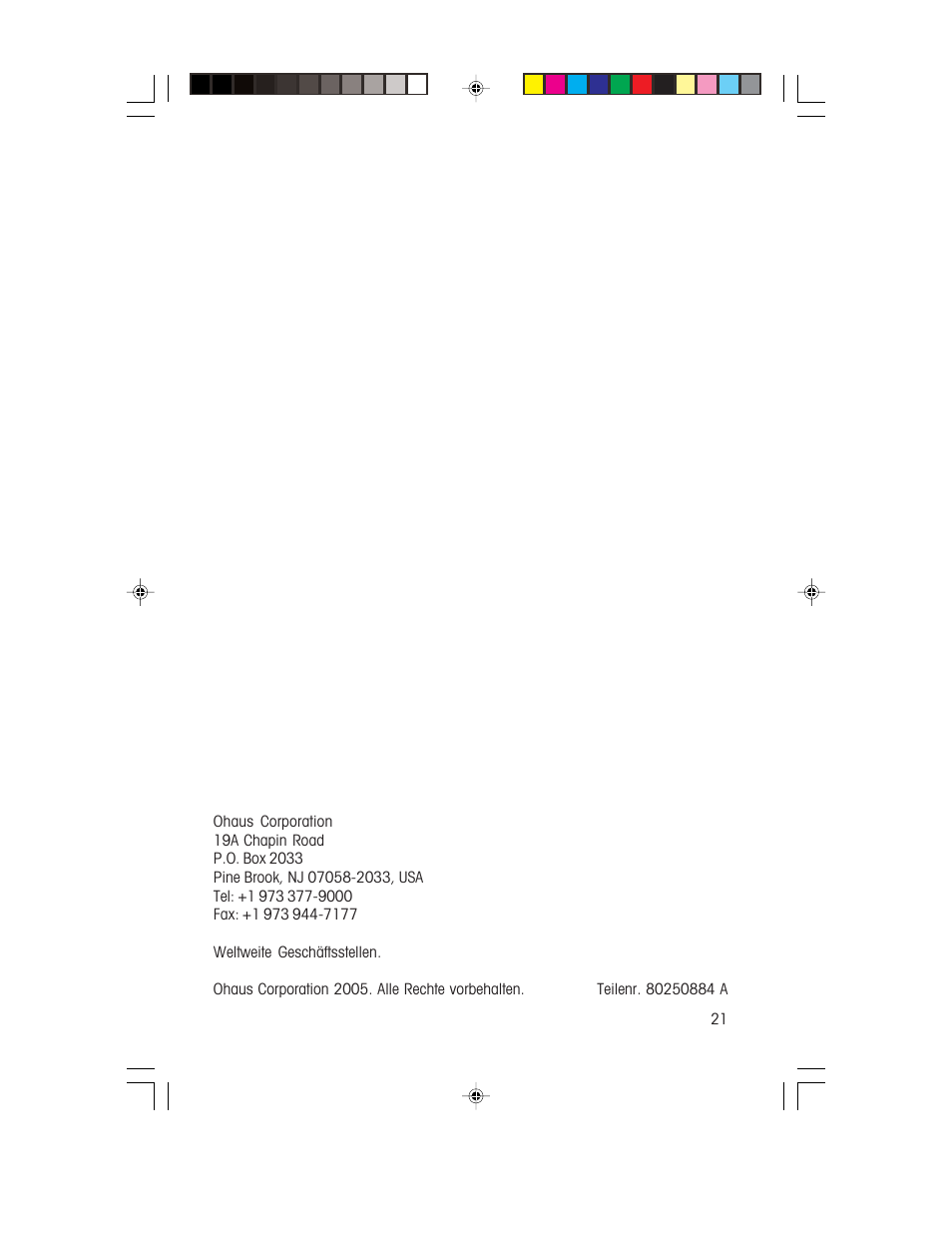 Beschränkte garantie | Ohaus HH 320 HAND HELD SCALES Manual multi User Manual | Page 21 / 40