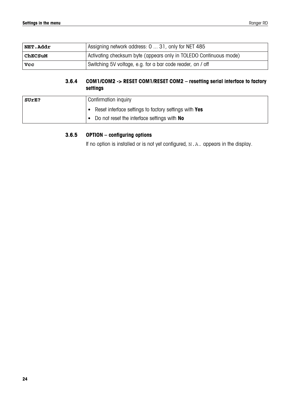 Ohaus RANGER COMPACT HIGH RESOLUTION SCALES Manual en User Manual | Page 24 / 54