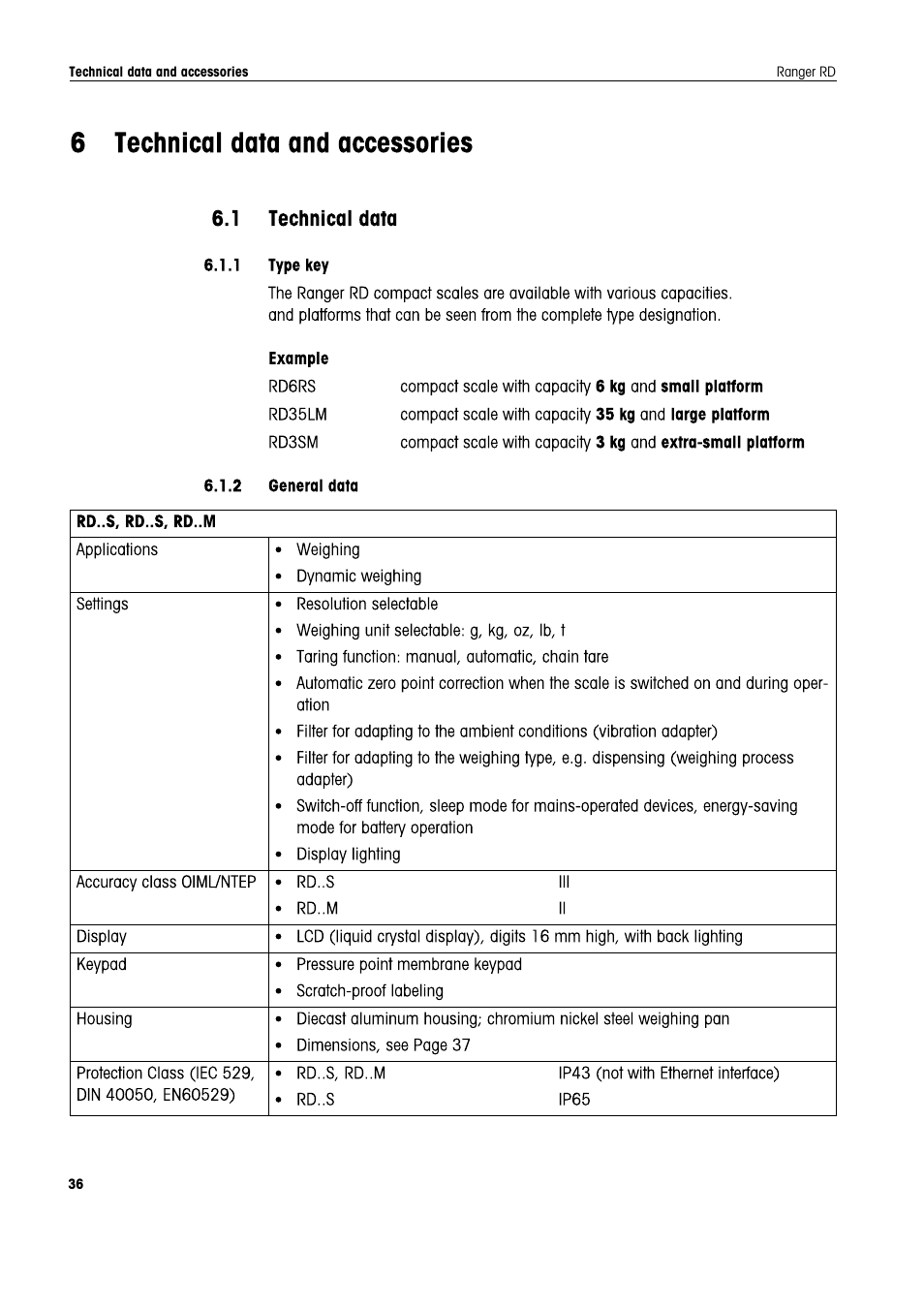 Ohaus RANGER COMPACT HIGH RESOLUTION SCALES Manual en User Manual | Page 36 / 54