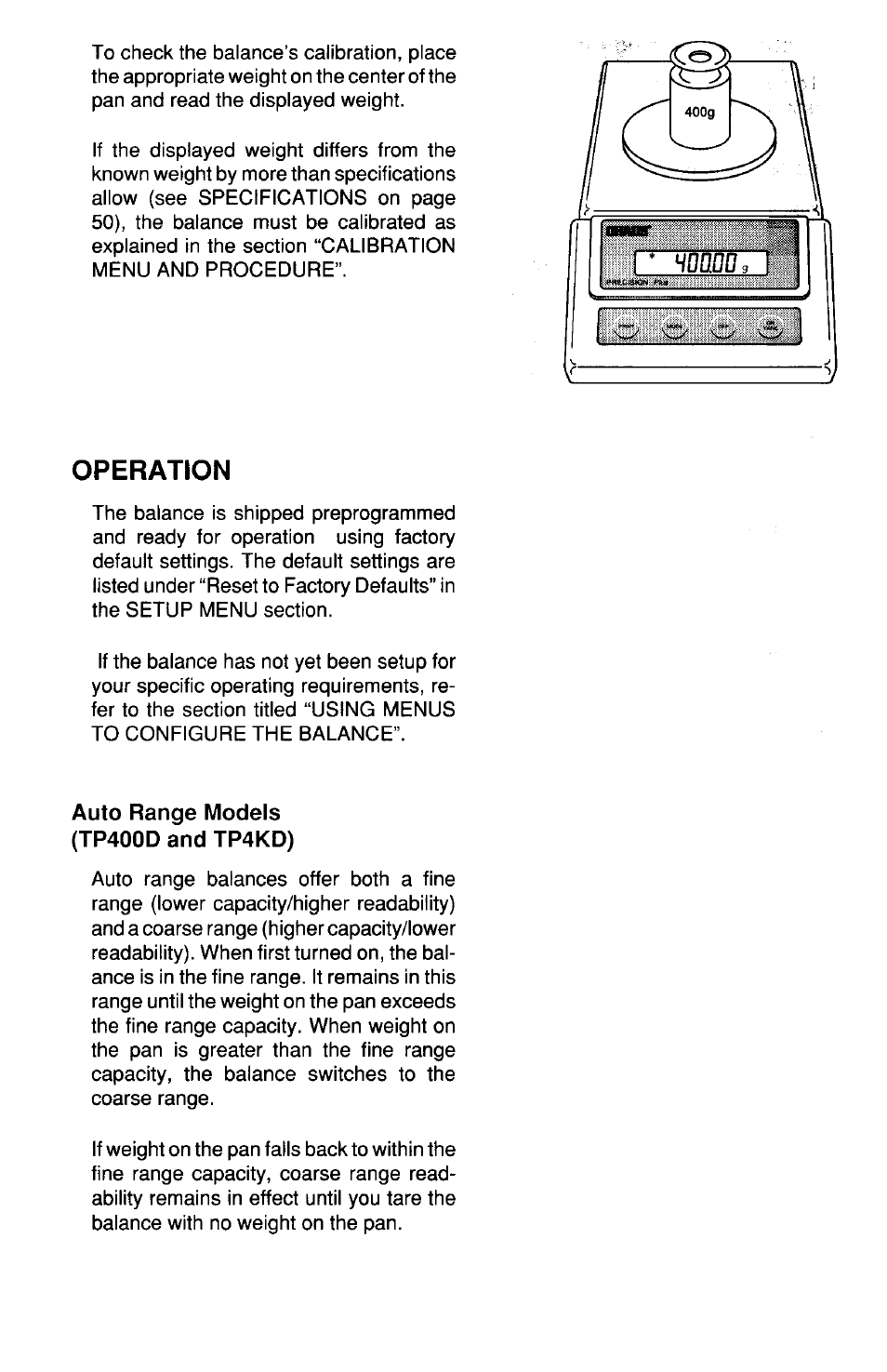 Ohaus TP Series Electronic Balance User Manual | Page 11 / 116