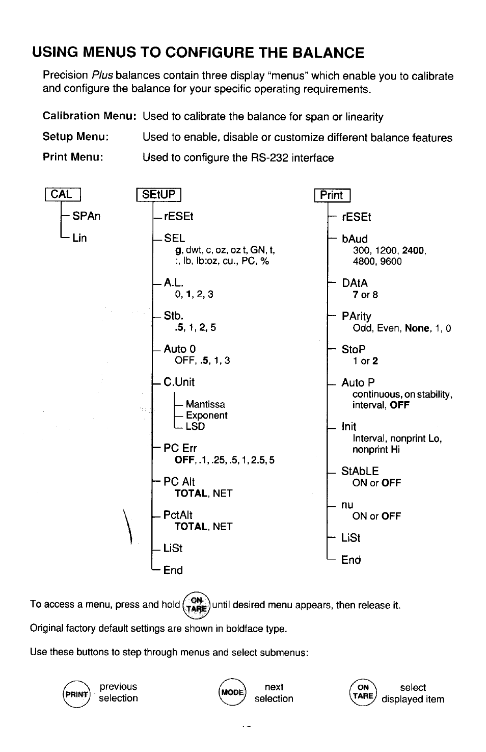 Ohaus TP Series Electronic Balance User Manual | Page 19 / 116
