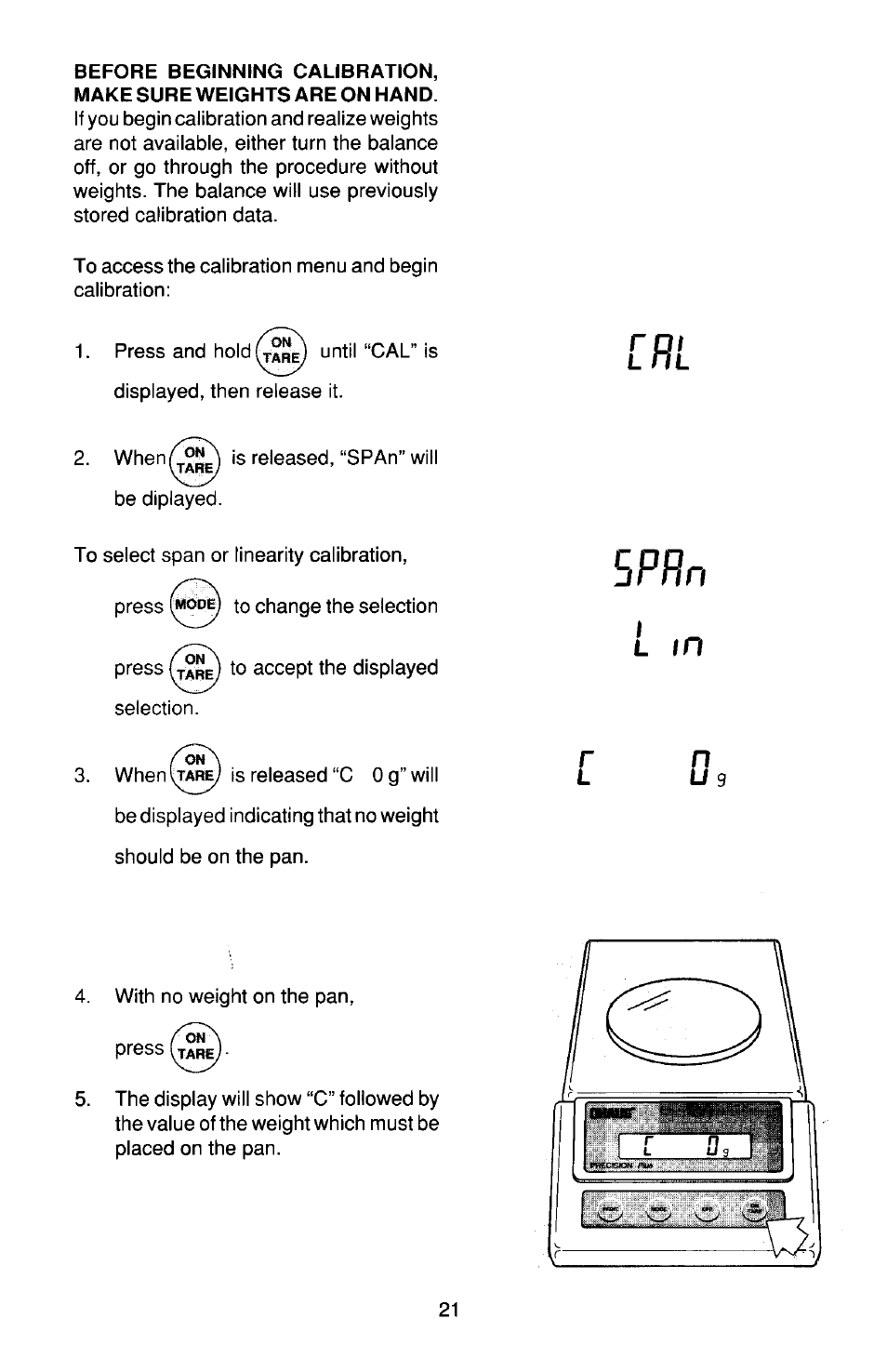 Ohaus TP Series Electronic Balance User Manual | Page 21 / 116