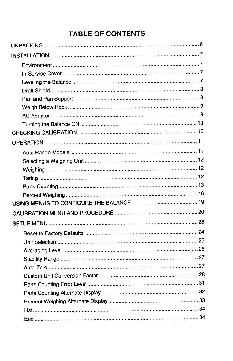 Ohaus TP Series Electronic Balance User Manual | Page 4 / 116