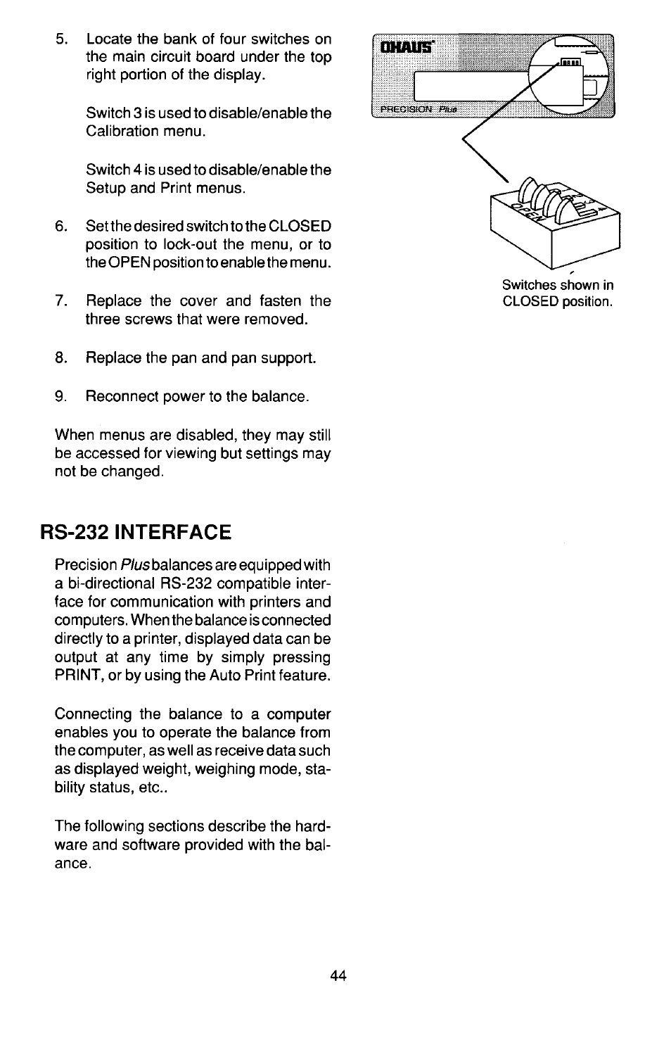 Ohaus TP Series Electronic Balance User Manual | Page 44 / 116