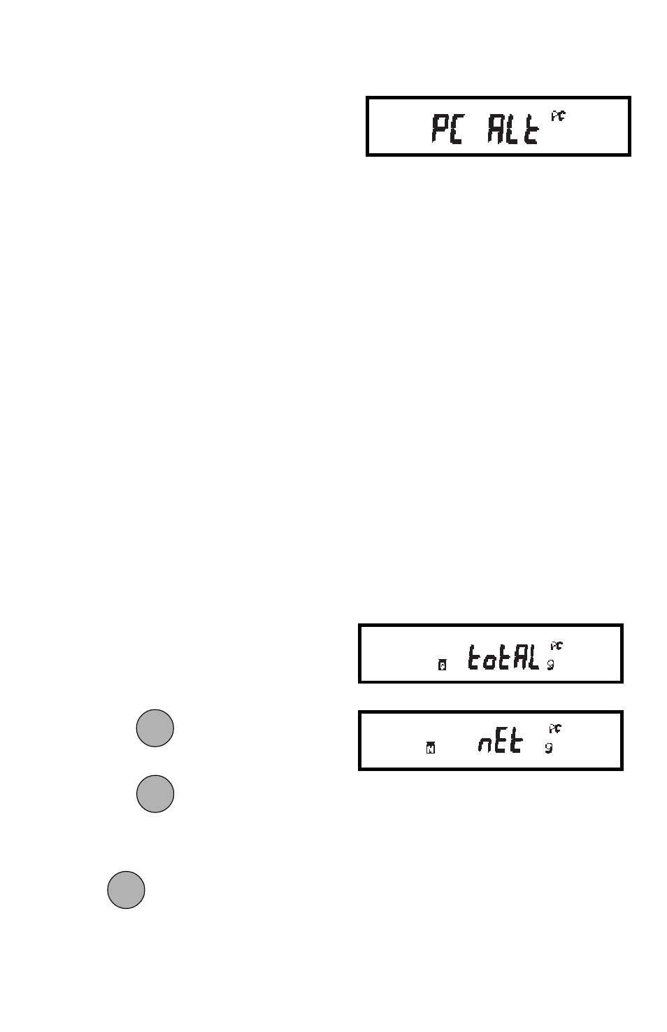Parts counting alternate display | Ohaus TP Series Electronic Balance User Manual | Page 87 / 116